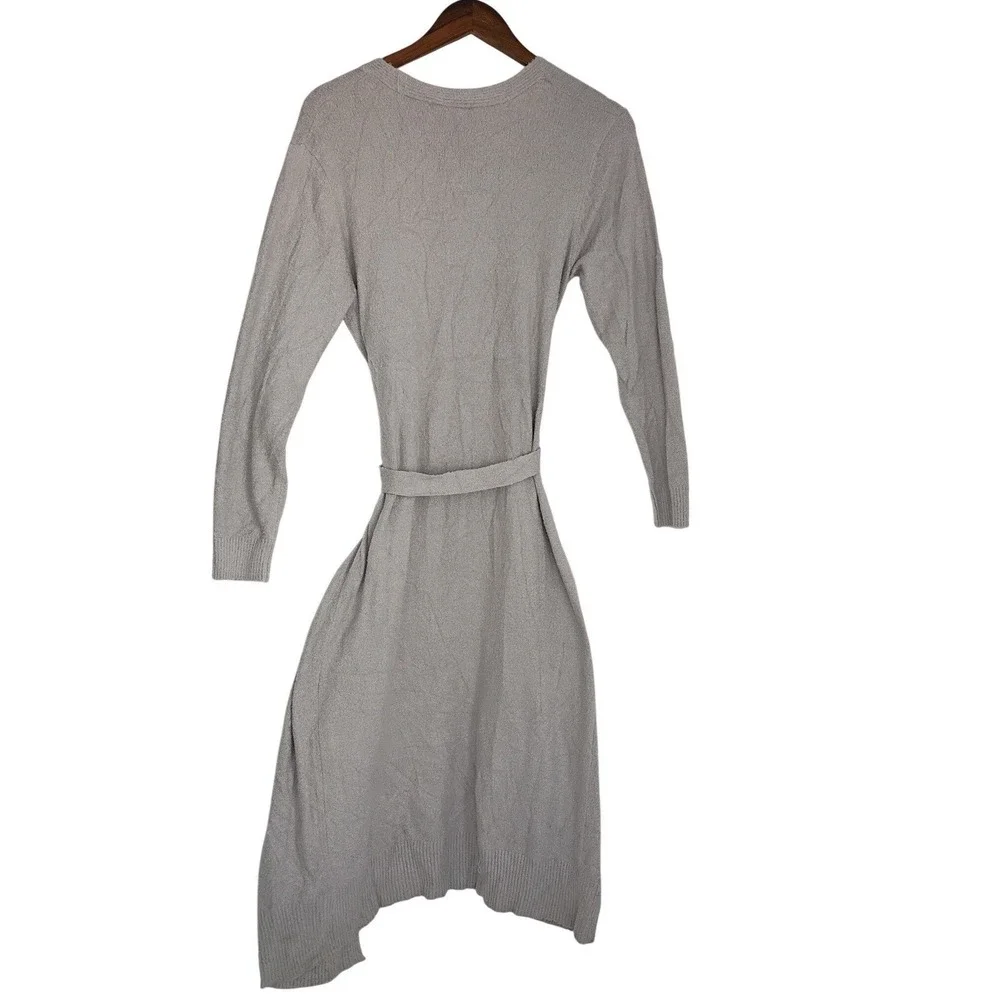 Rachel Zoe Oversized Elegant Long Cardigan Knit Belted Pockets‎ Beige Size L